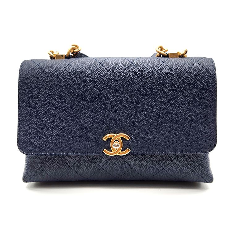 CHANEL Caviar Top Handle Flap Bag - SKU: L513371