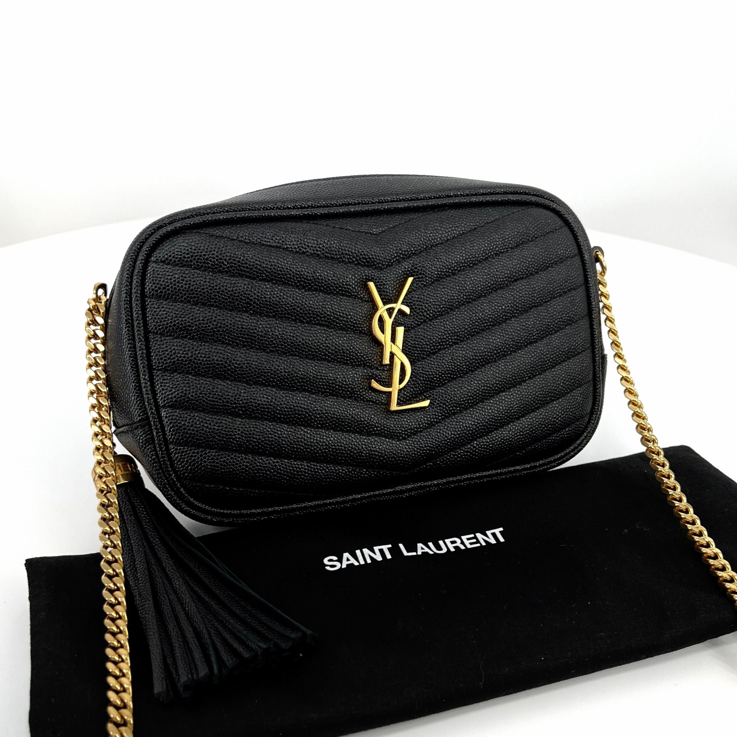 Saint Laurent Matelasse Chain Camera Bag Crossbody Black [SKU: 123456]