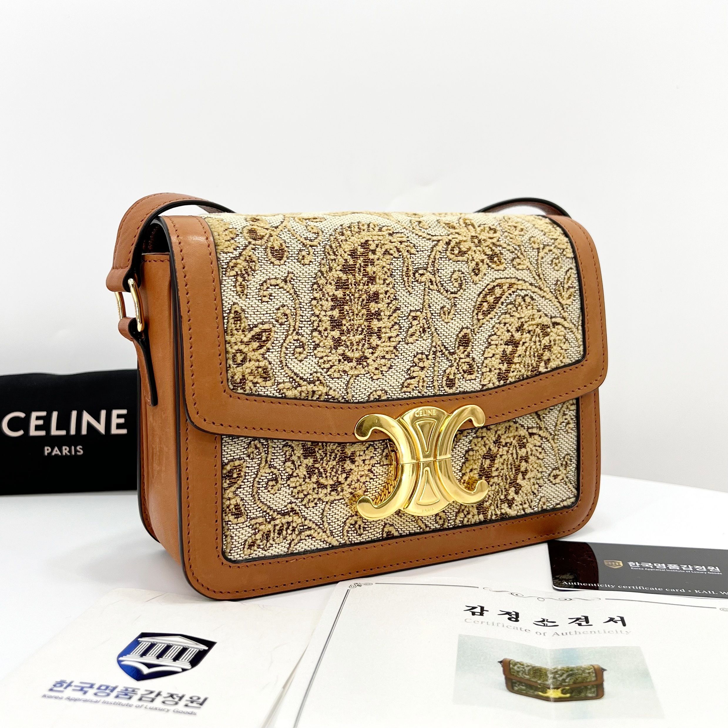 Celine Canvas Triumph Women's Shoulder Crossbody Bag OS