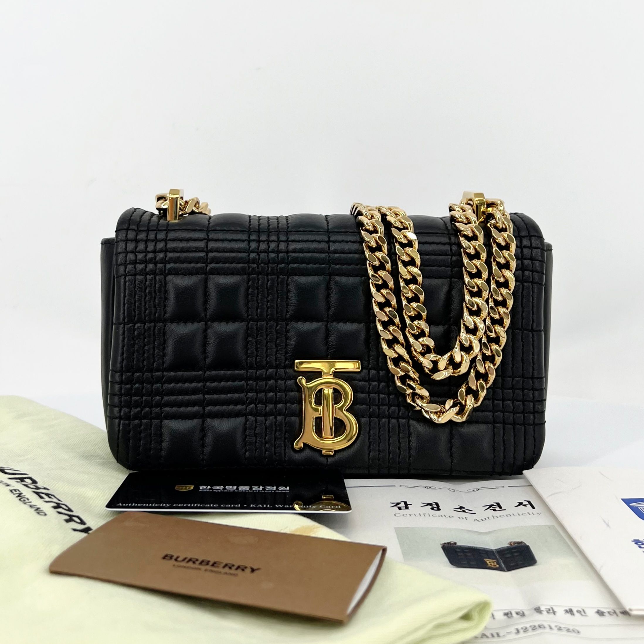 Burberry Chain Crossbody Shoulder Bag Black SKU123