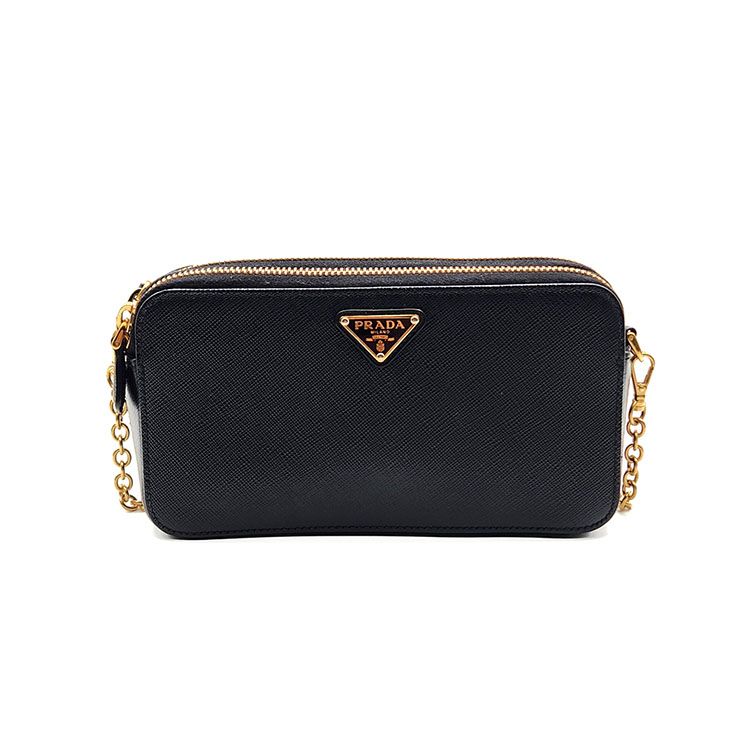 Prada Double Zip Chain Crossbody Bag (1BP024)