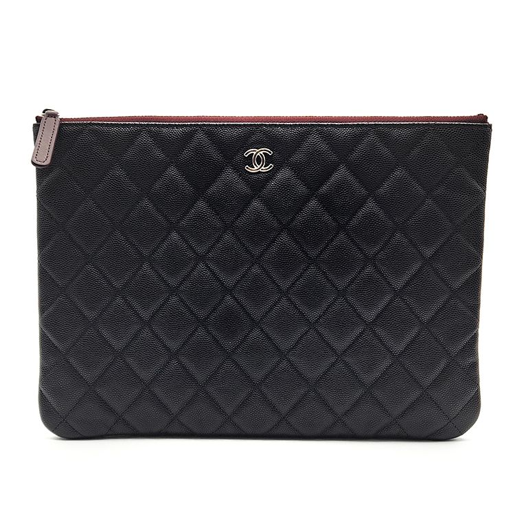 CHANEL Caviar Clutch Neodium L395863