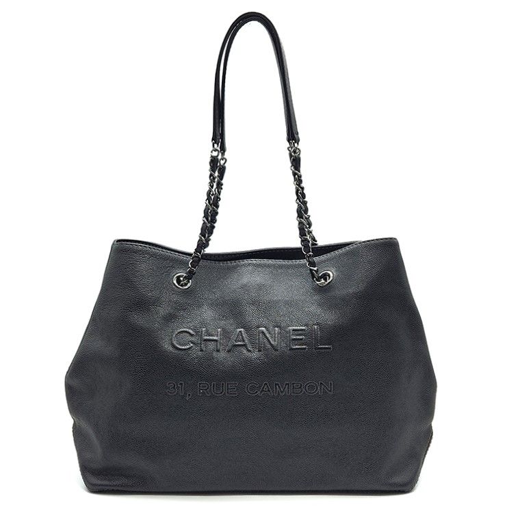 CHANEL Caviar Camellia Chain Shoulder Bag - SKU: L331434