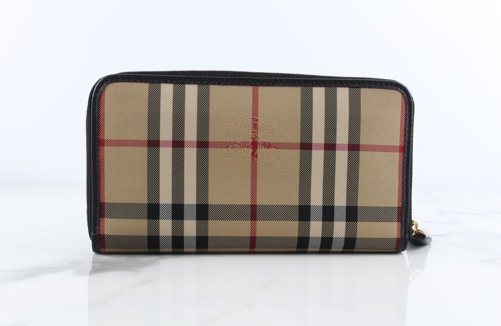 Burberry Vintage Check Zipper Wallet - SKU123456