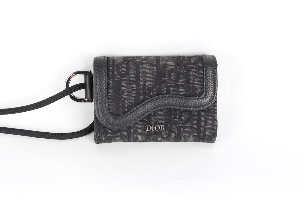 Dior Shoulder Strap Card Wallet Black SKU123456