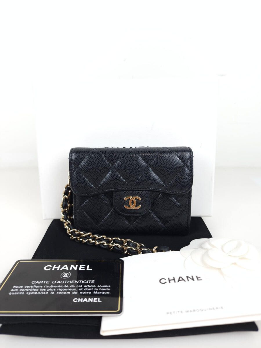 CHANEL Classic Wrist Chain Strap Wallet AP2075 4859