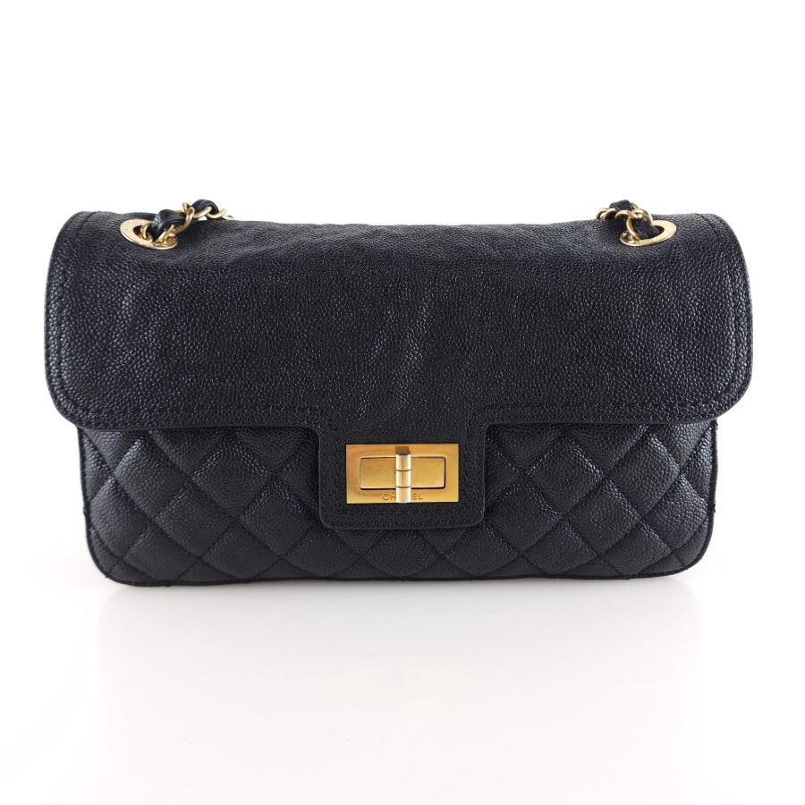 CHANEL 2.55 Caviar Flap Shoulder Bag Crossbody A67011 6364