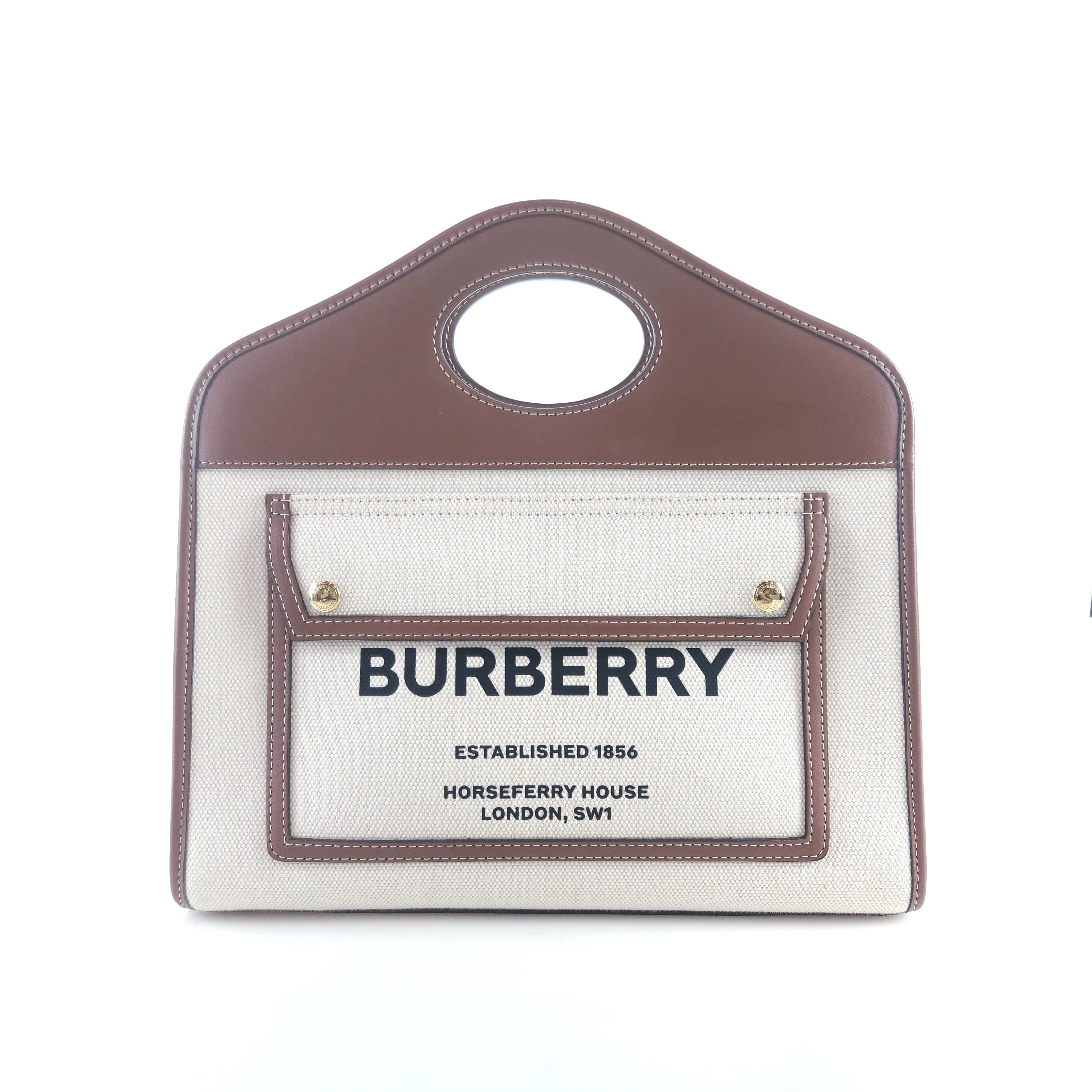 Burberry Canvas Tote Crossbody Bag 80367841 8150