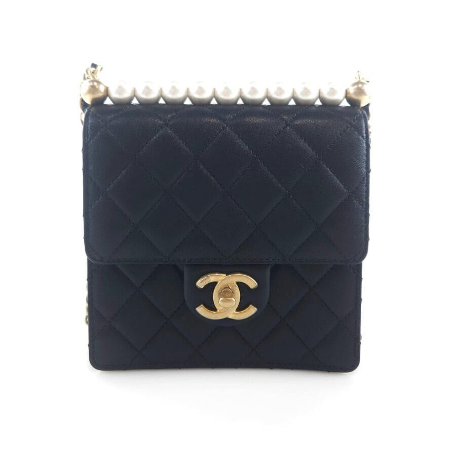CHANEL Pearl Flap Shoulder Crossbody Bag AS0584 7017