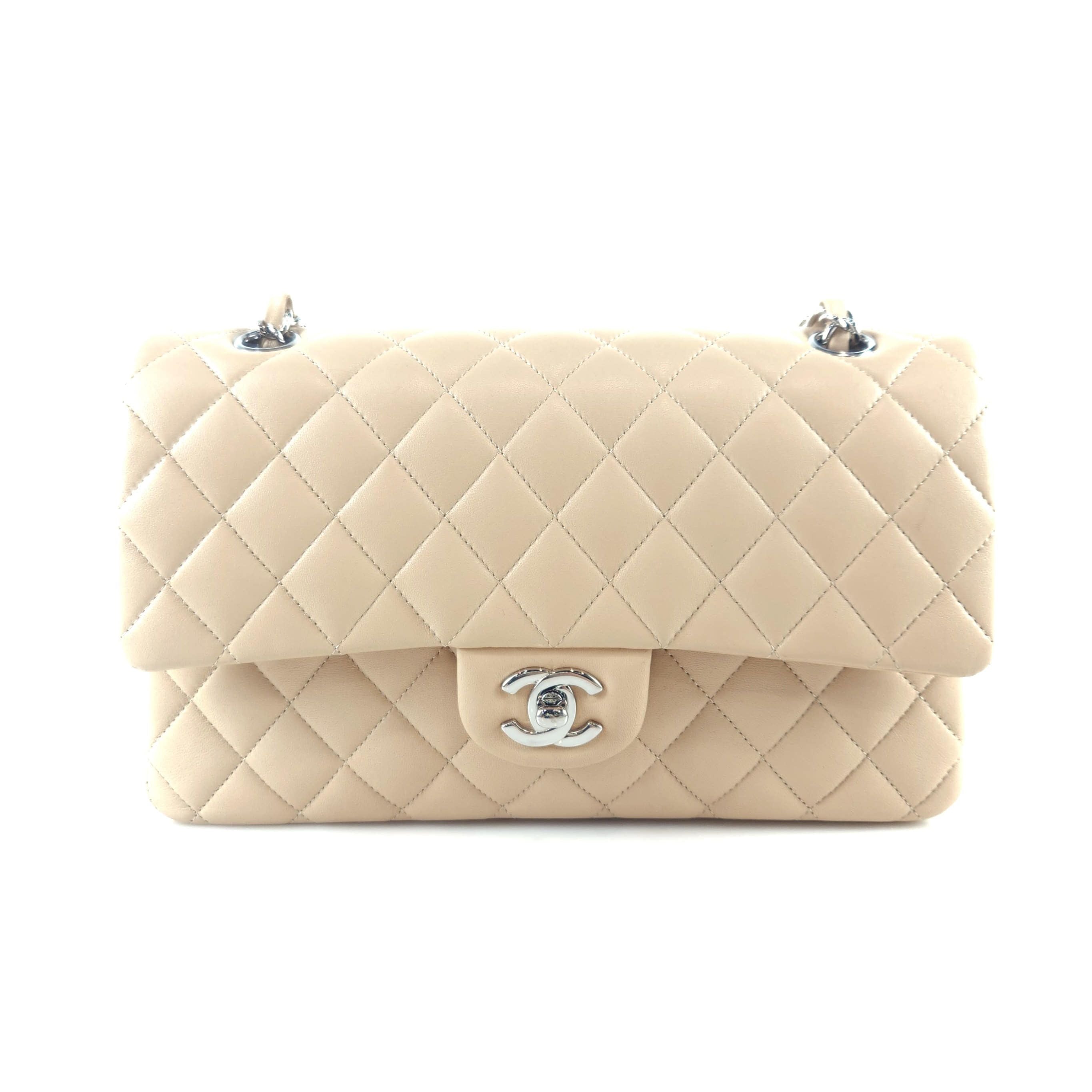 CHANEL Classic Lambskin Flap Shoulder Crossbody Bag 7292