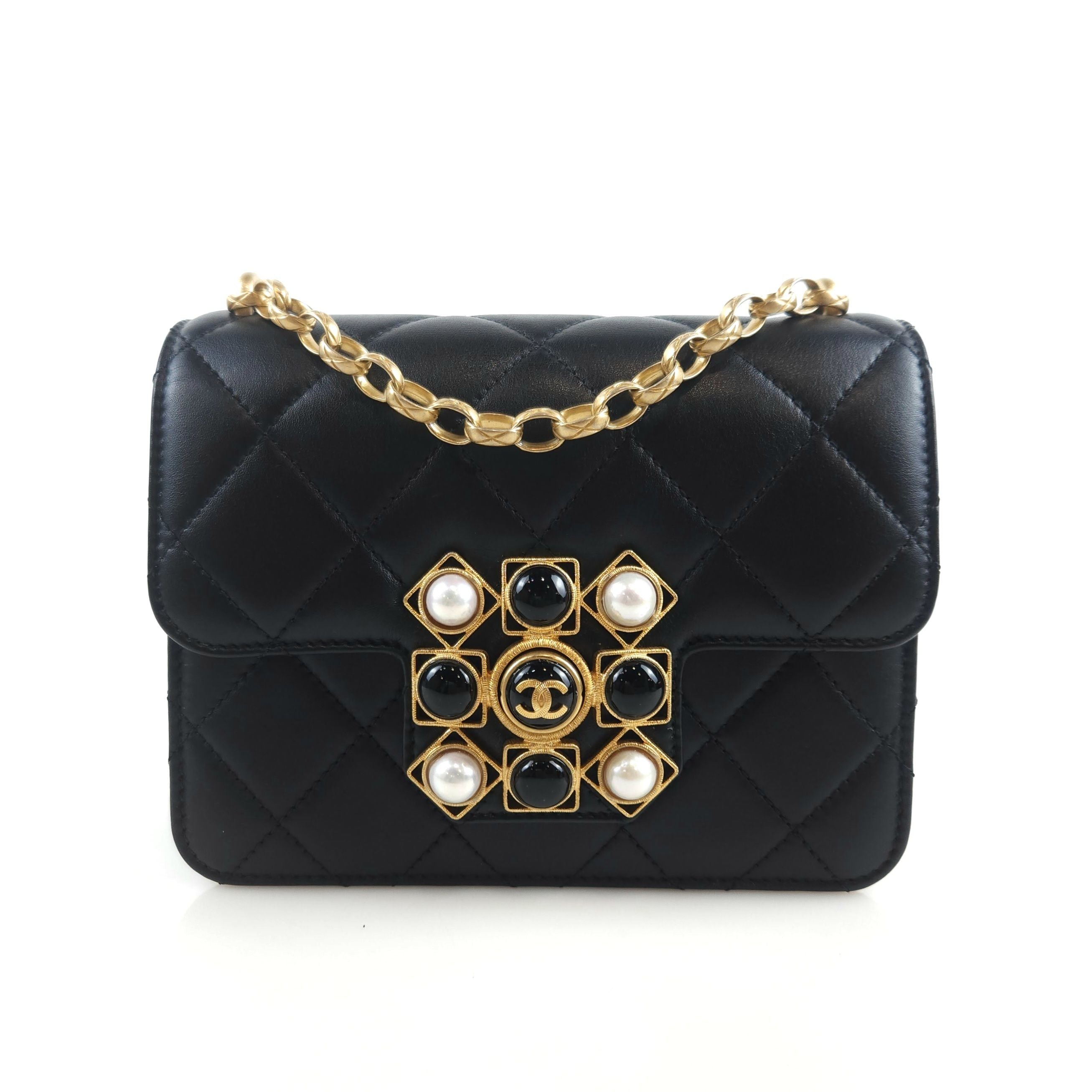 CHANEL Metal Flap Shoulder Bag Crossbag AS1889 6738