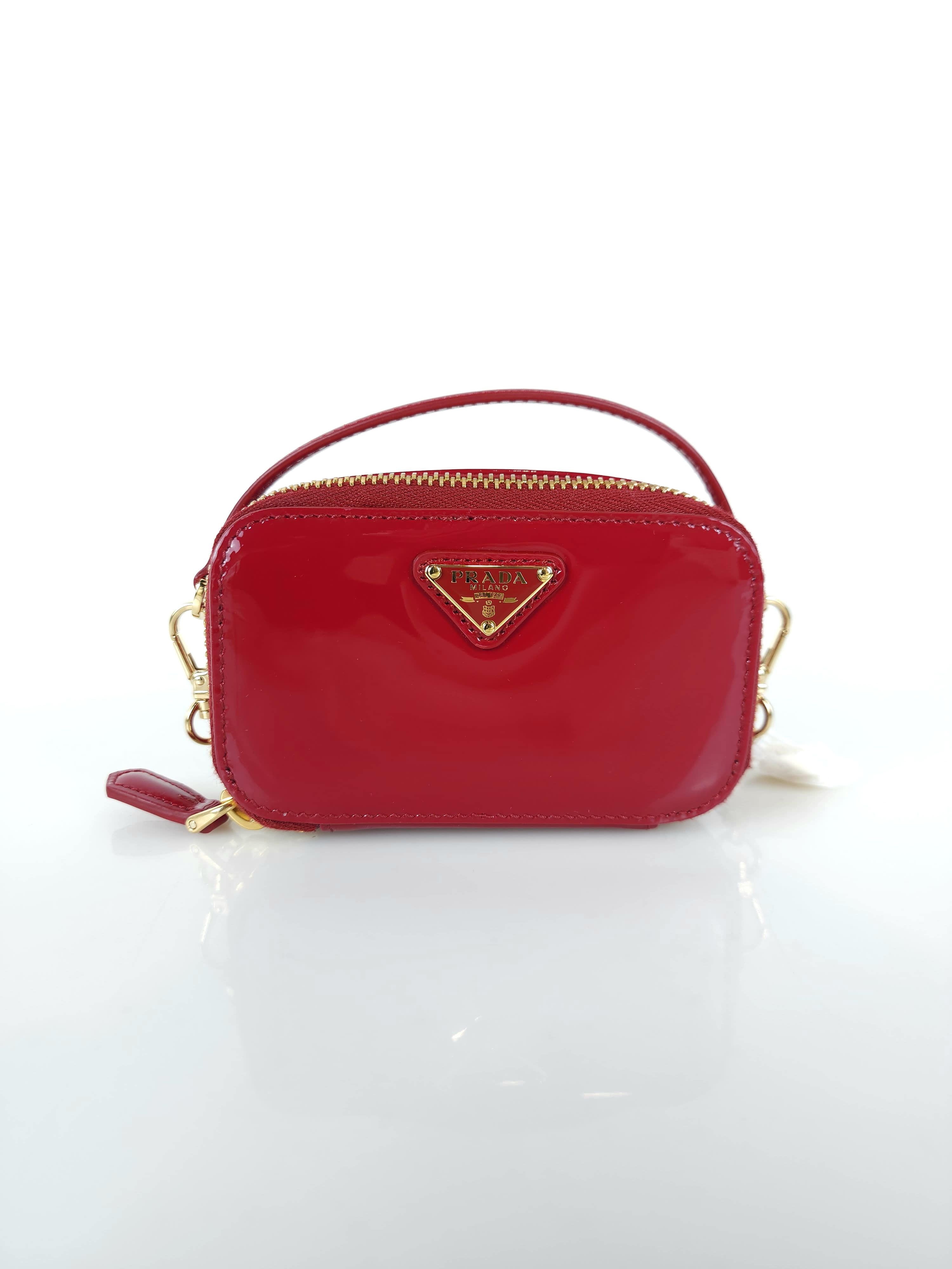 Prada Leather Pouch Chain Crossbody Bag 1NR025 5370
