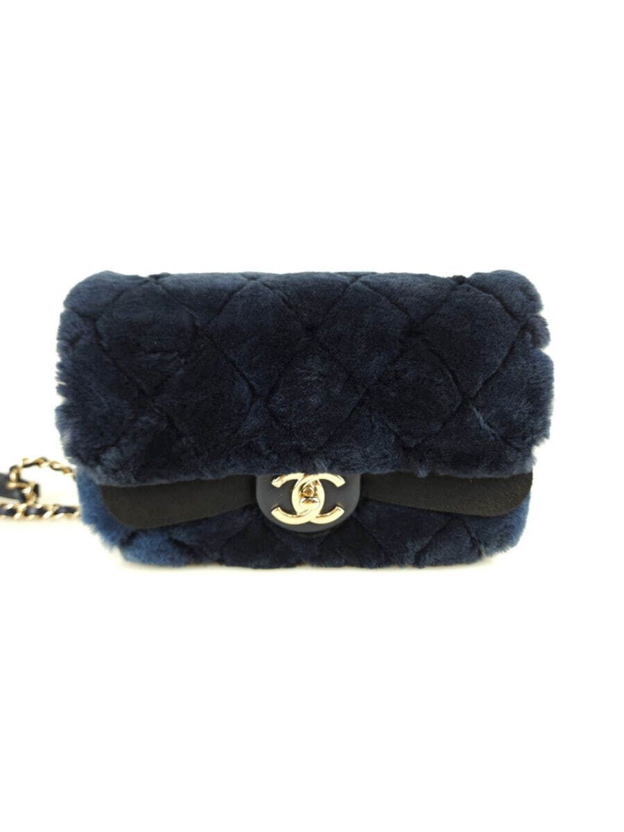 CHANEL Classic Shearling Flap Shoulder Crossbody Bag 5819