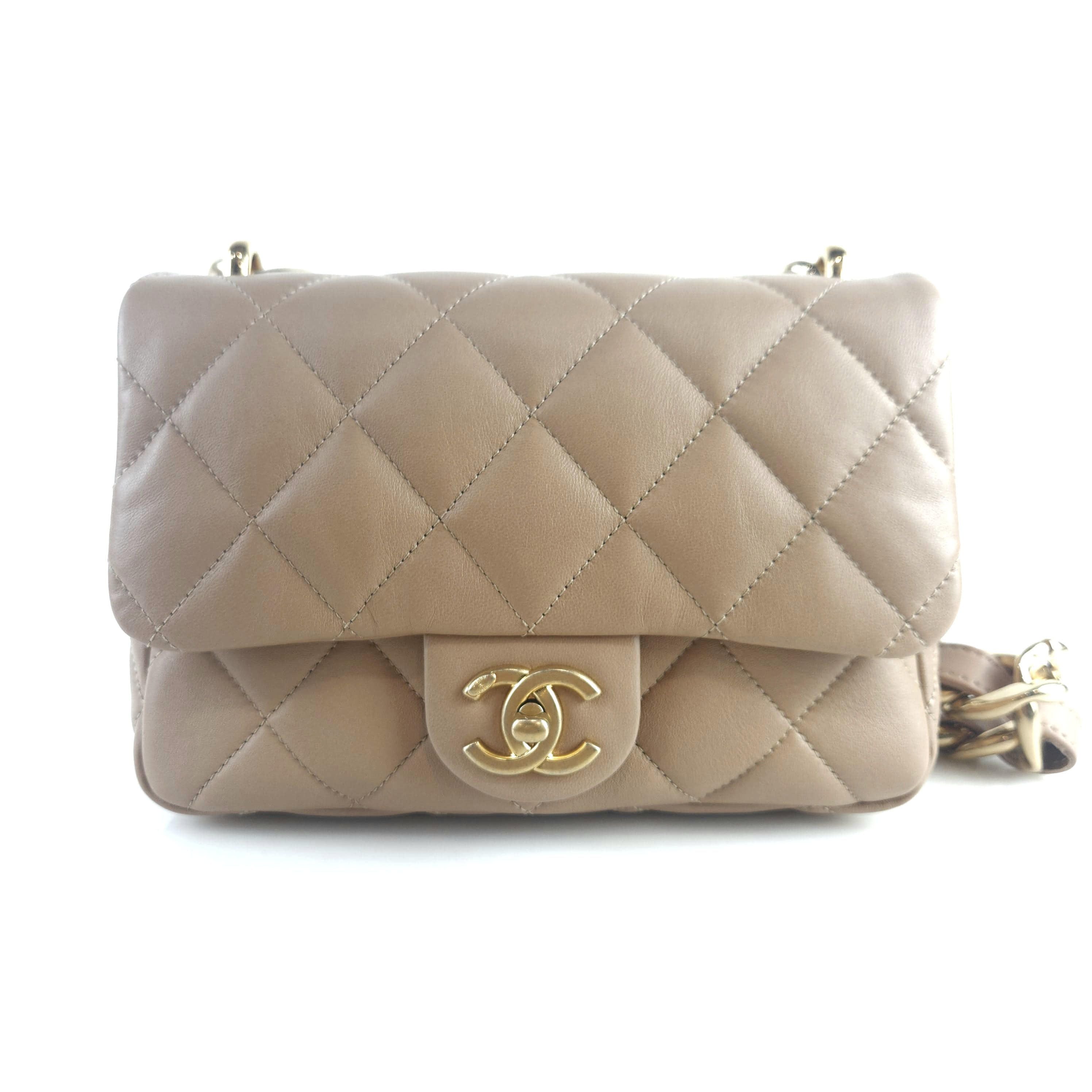 CHANEL Big Chain Flap Shoulder Bag AS3214 8089