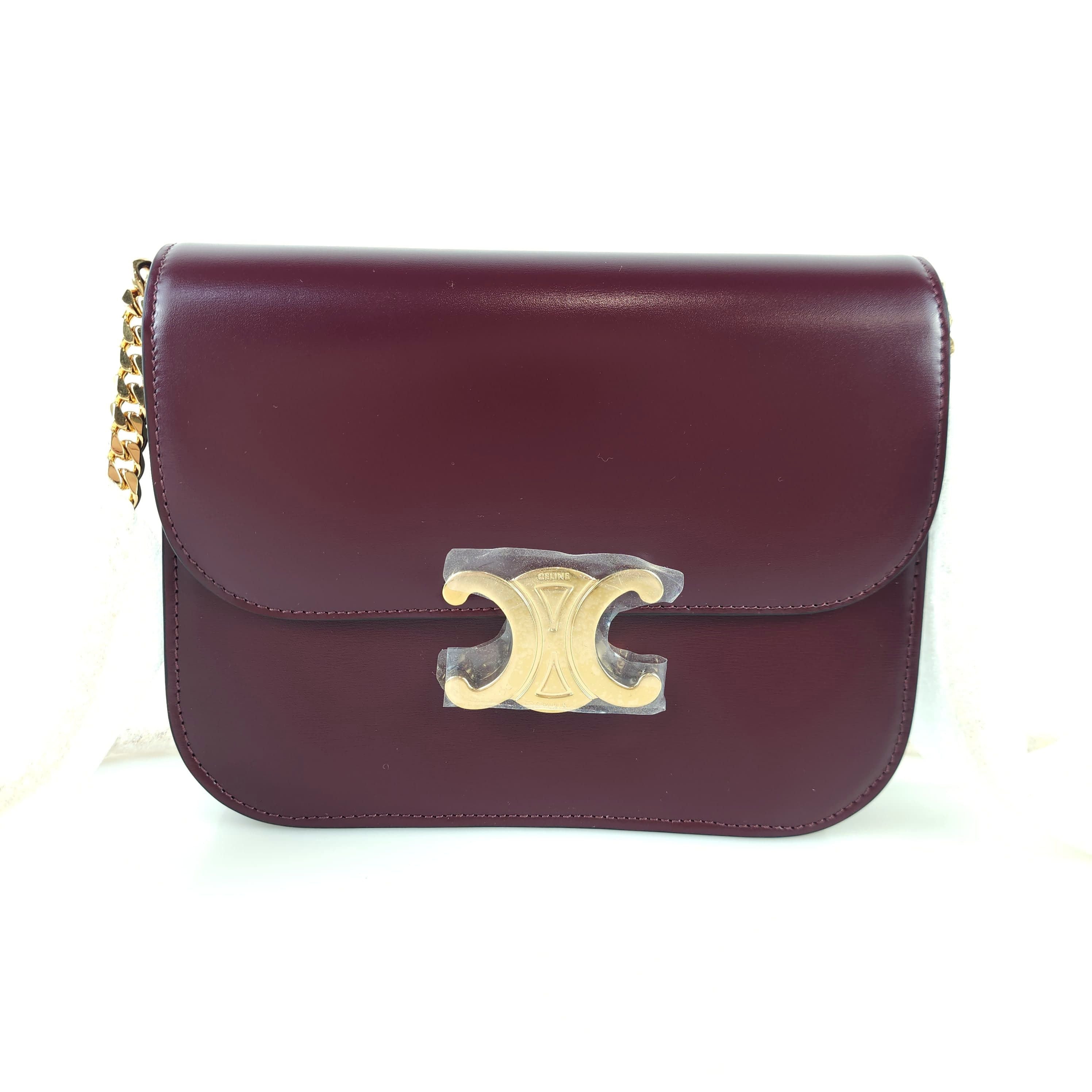Celine Calfskin College Bag Shoulder Bag 113583 7439