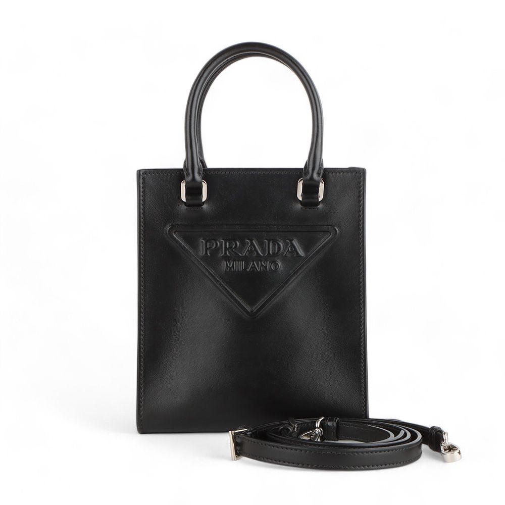 Prada Triangle Logo Leather Crossbody Bag / 33133