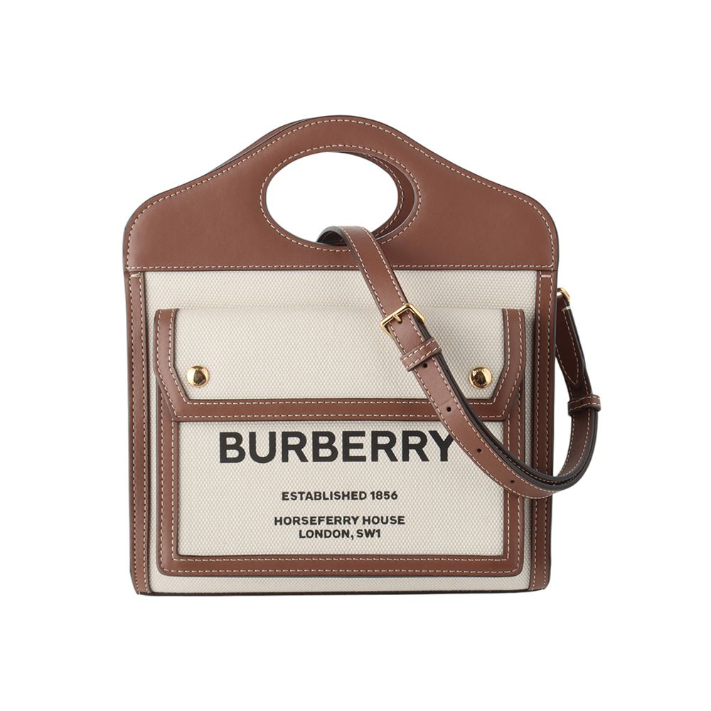 Burberry Canvas Two-Tone Pocket Mini Crossbody Bag 34331Y