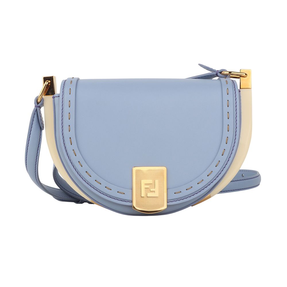 Fendi Light Blue Leather Crossbody Bag 34254K-2