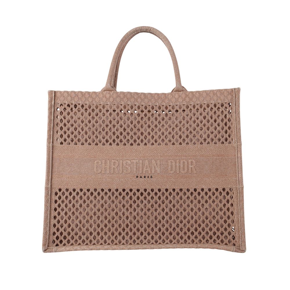 Dior Pink Mesh Book Tote Bag Large Inner Bag 33865
