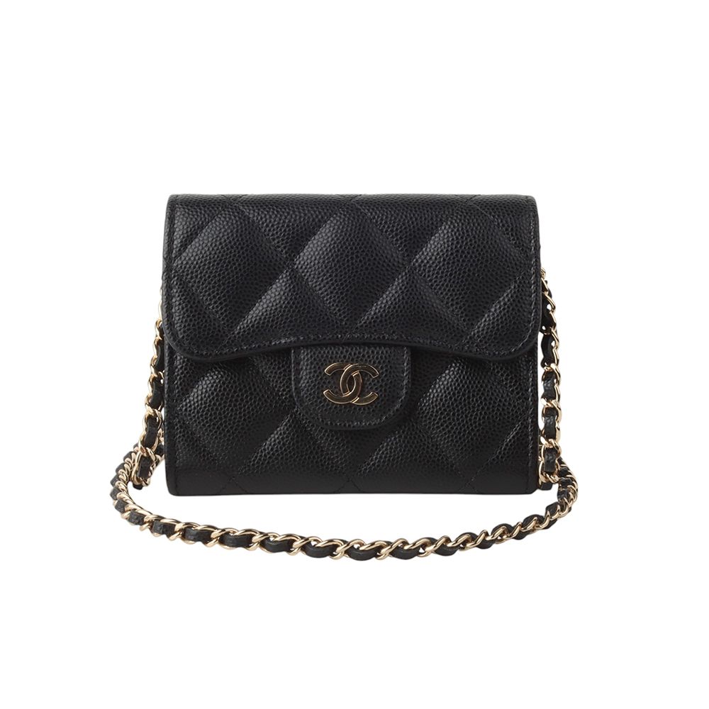 CHANEL Classic Caviar Mini WOC Chain Wallet 34127-1