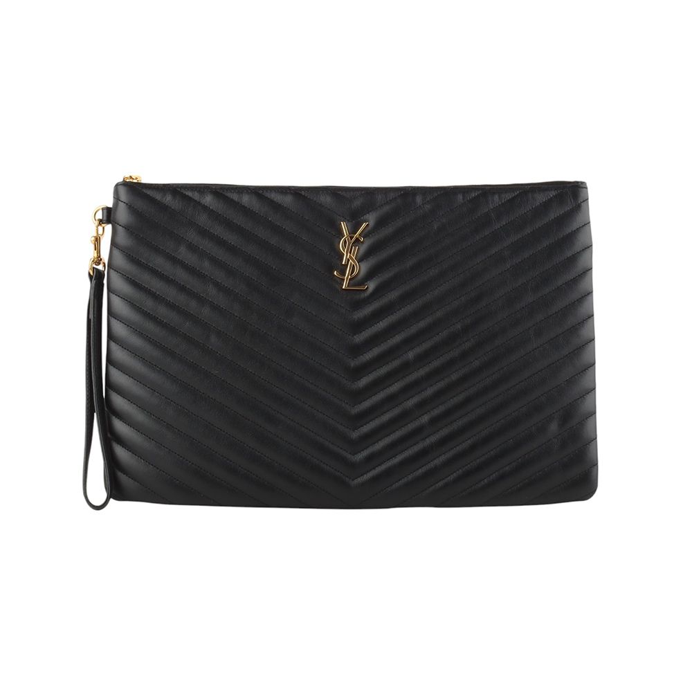 Saint Laurent Monogram Matelasse Document Holder Clutch Bag Large 33997