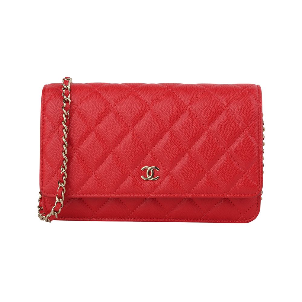 CHANEL Caviar Classic WOC Chain Crossbody Gold (Dept. Invoice) B7137-1