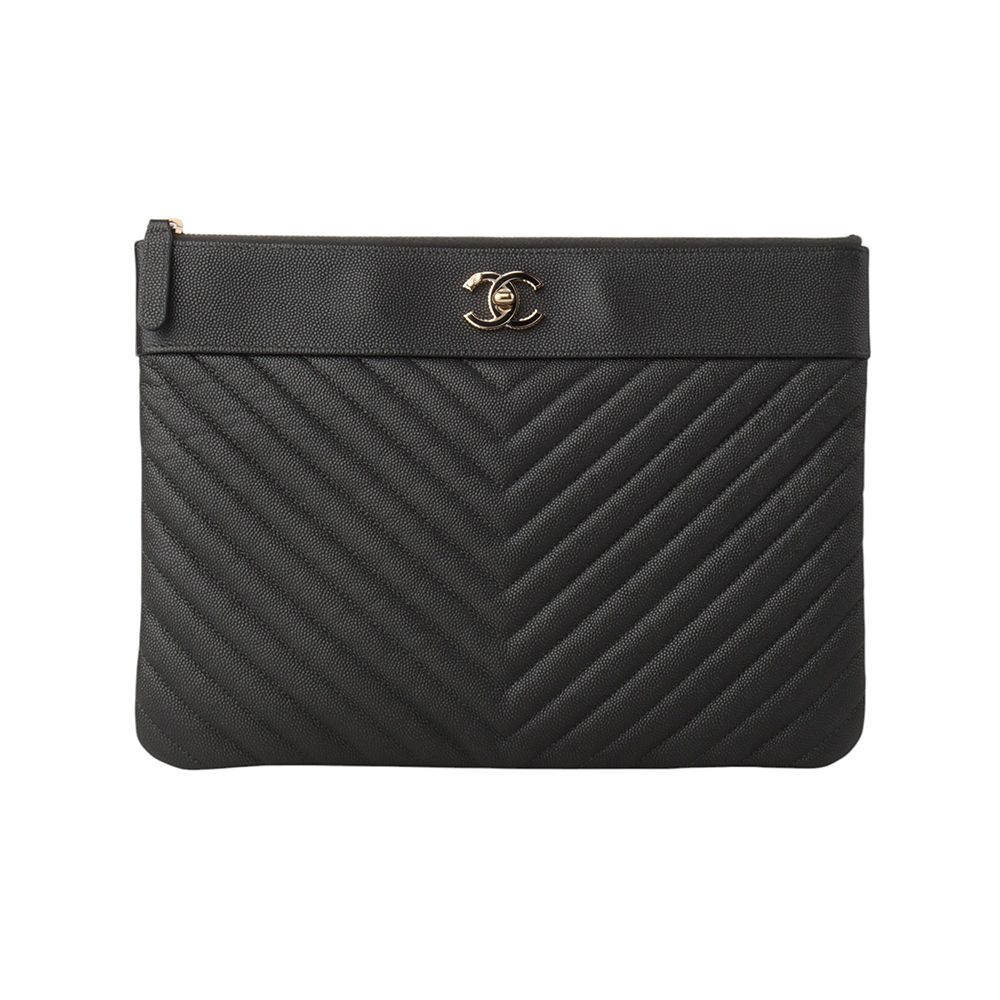 CHANEL Caviar Mademoiselle Clutch Newmium (Overseas Invoice) 34038-1