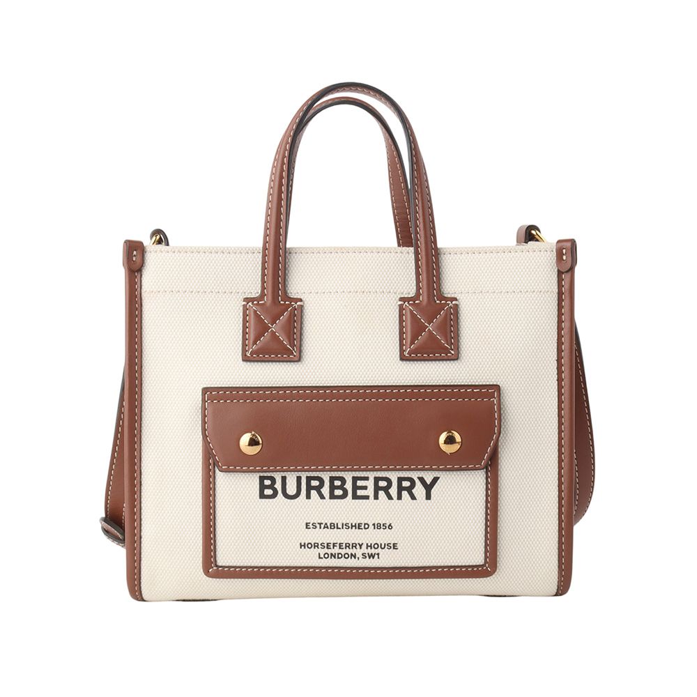 Burberry Mini Praya Crossbag in Two-Tone Canvas with SKU 80441431