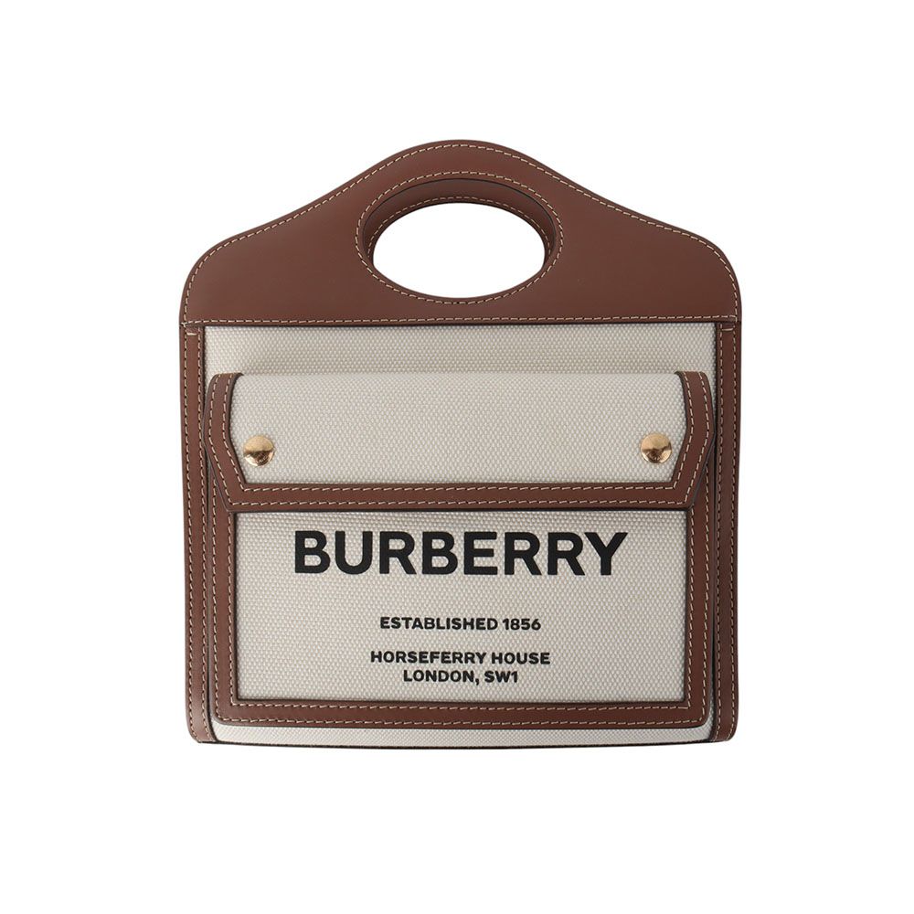 Burberry Mini Two-Tone Pocket Bag with Department Store Invoice 8031746Y