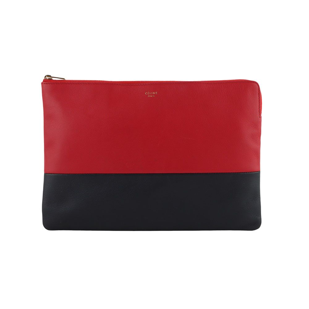 Celine Lambskin Bicolor Two-tone Clutch / 33245-3