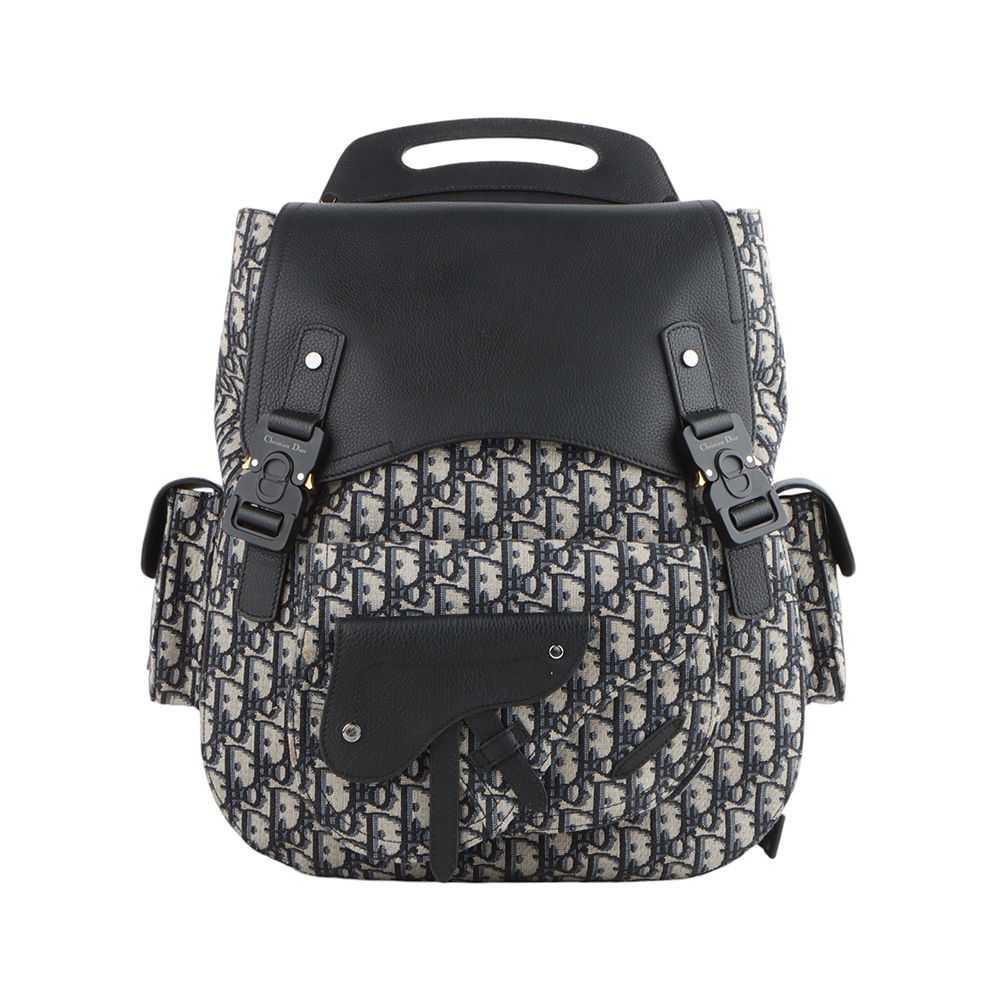 Dior Gallop Maxi Backpack in Navy Jacquard Canvas / 33350
