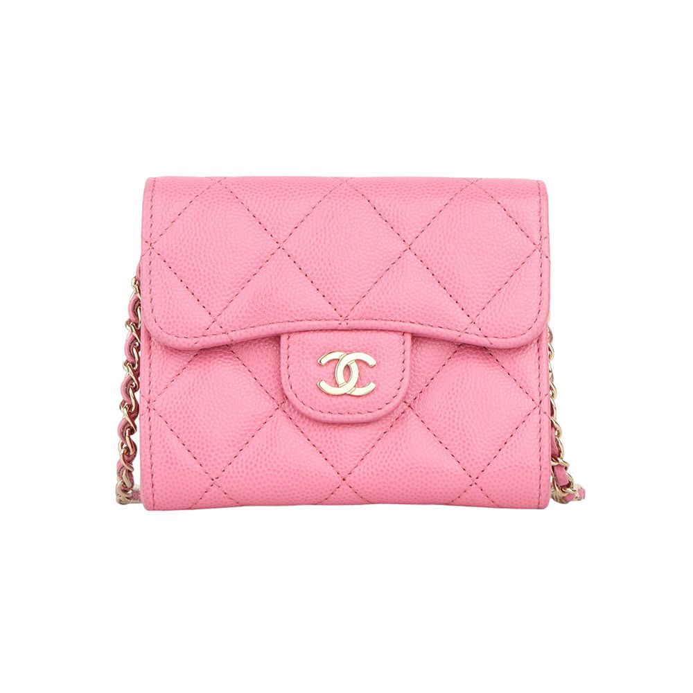 CHANEL Classic Caviar Mini WOC Chain Card Wallet Crossbody /33327K