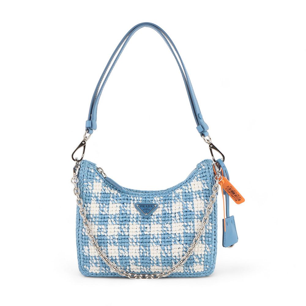 Prada Crochet Mini Hobo Shoulder Bag / 33089