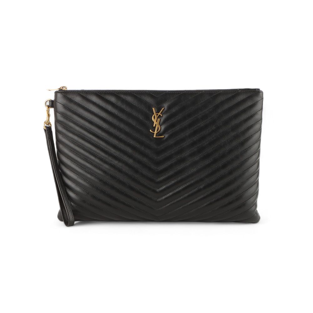 Saint Laurent Monogram Matelasse Document Holder Clutch Bag Large / 32776-1