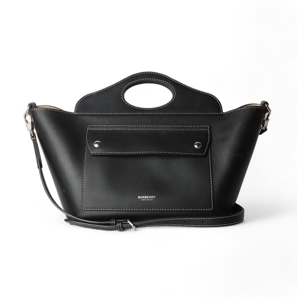 Burberry Soft Leather Pocket Tote and Crossbody Bag/32395-1