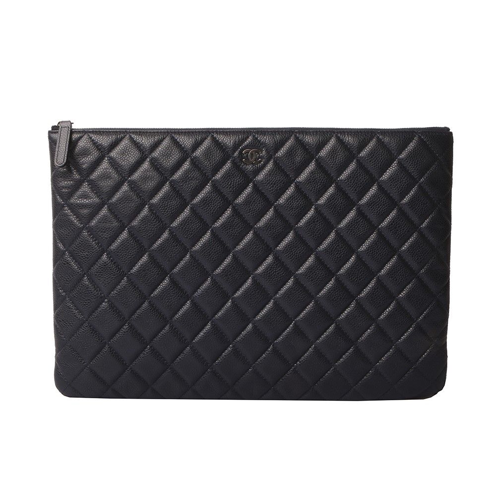 CHANEL Classic Caviar Clutch Bag Large Navy 29340-5 6915232685