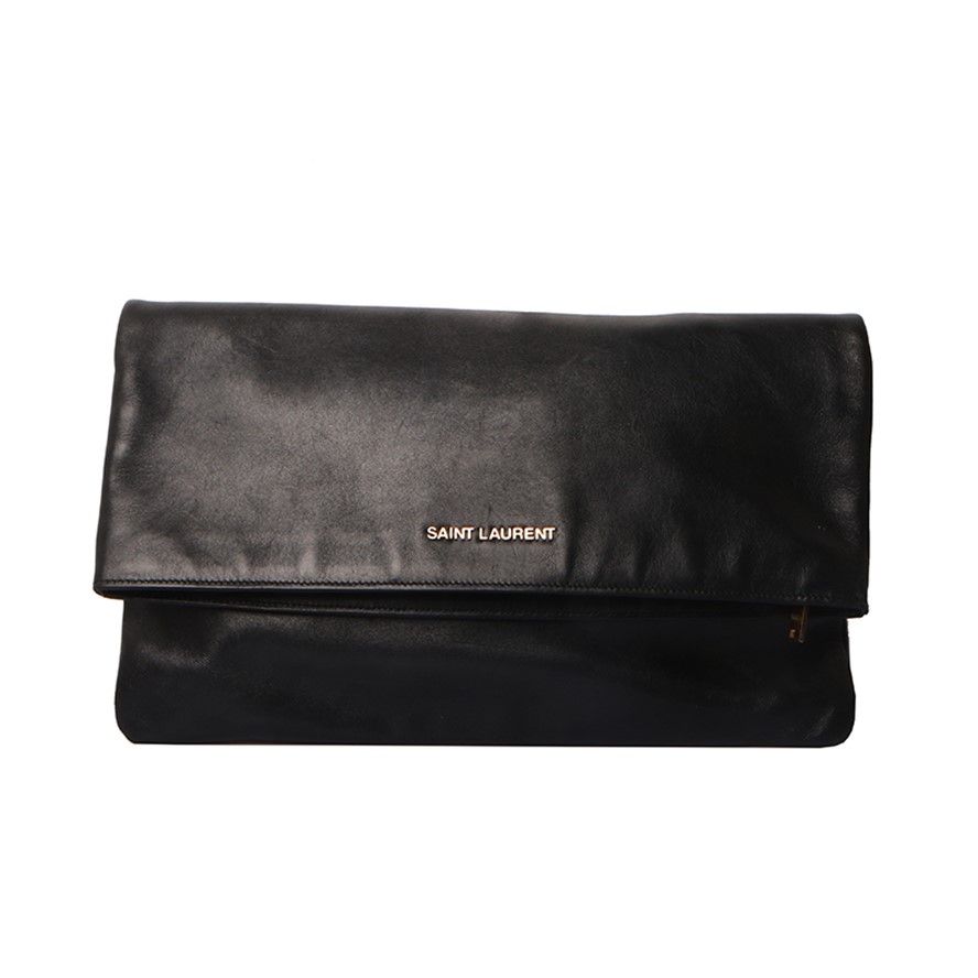 Saint Laurent Folding Clutch Bag in Black 27106-1 5084516631