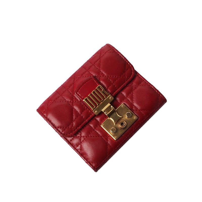 Dior Christian Lambskin Cannage Addict Women's Wallet 27139