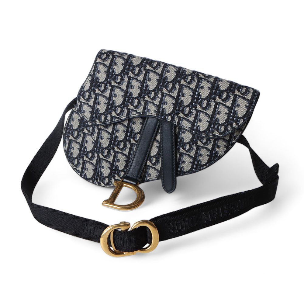 Dior Oblique Saddle Pouch Belt Bag with Department Store Warranty B7096-1