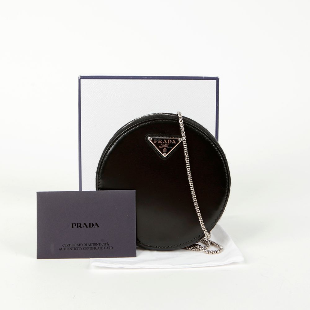 Prada Mini Round Chain Pouch Crossbody 1NR003