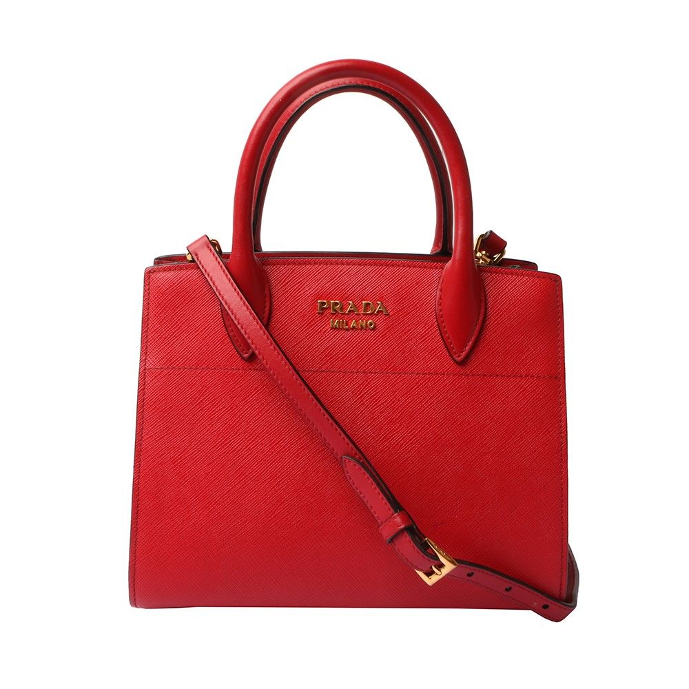 Prada Mini Shoulder Bag in Saffiano Leather Red 29779-5 7612937022