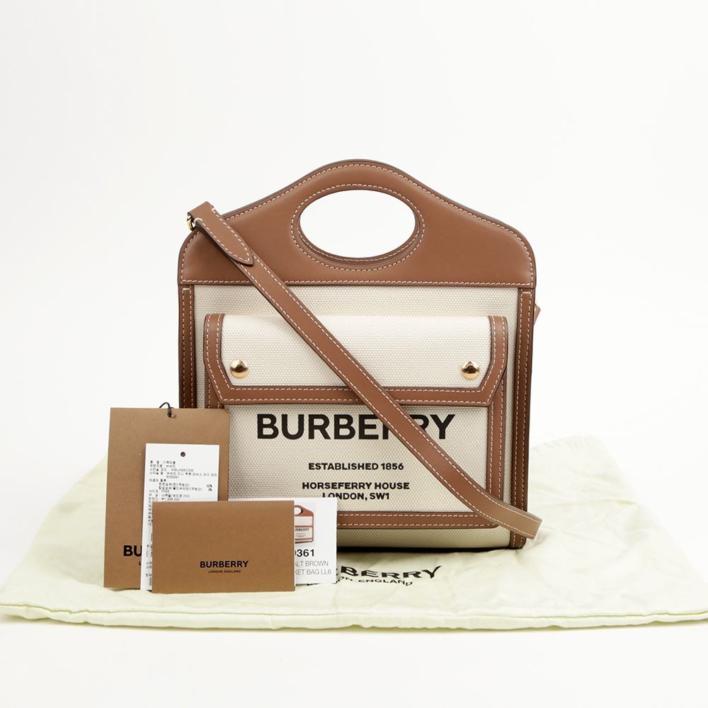 Burberry Mini Tote Bag with Pocket 8039361
