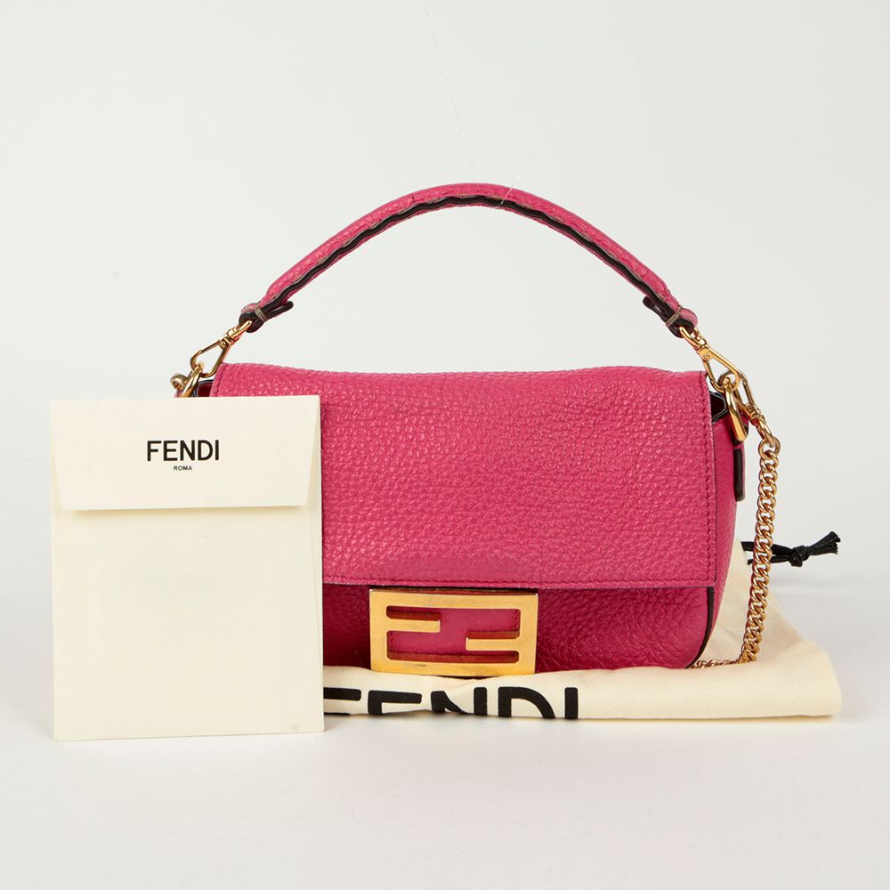 Fendi Mini Baguette Tote Shoulder Bag 8BS017