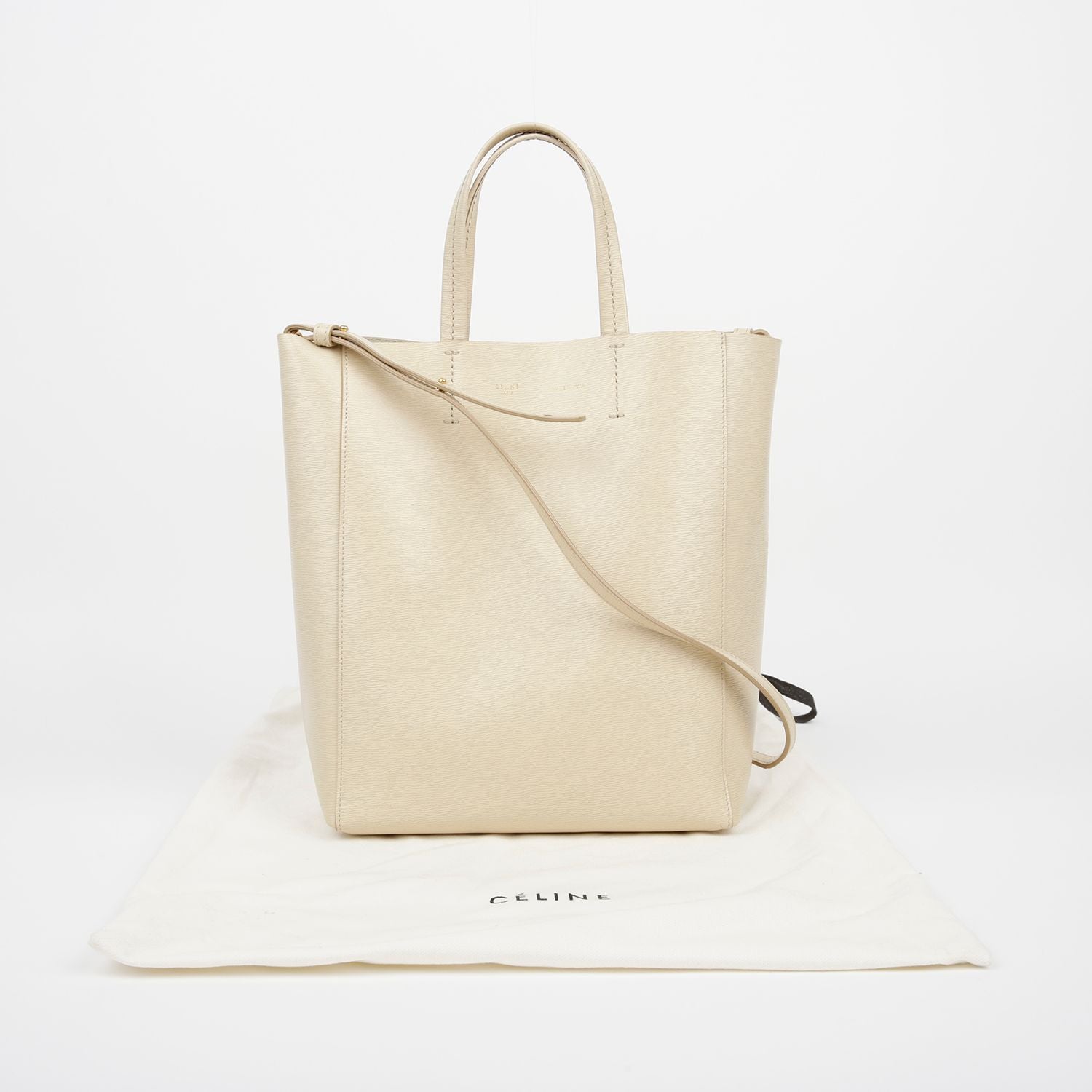 Celine Vertical Canvas Small Tote Shoulder Bag 176183