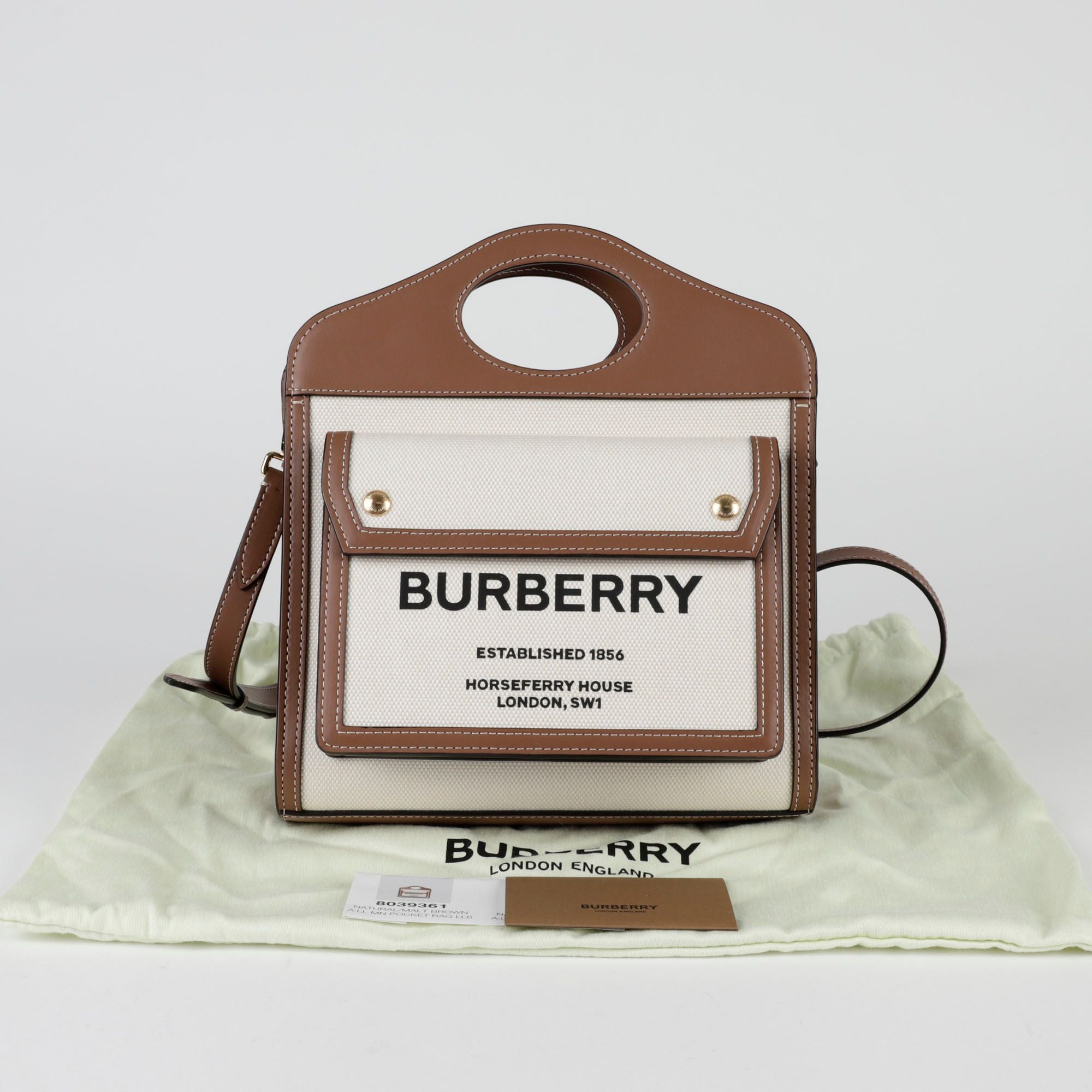 Burberry Mini Tote Bag with Shoulder Strap 8039361