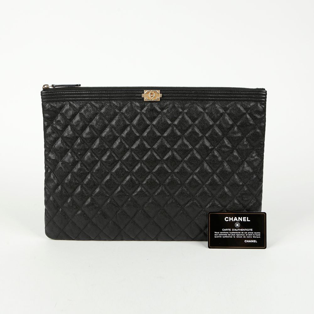 CHANEL Caviar Large Clutch A84407 - SKU
