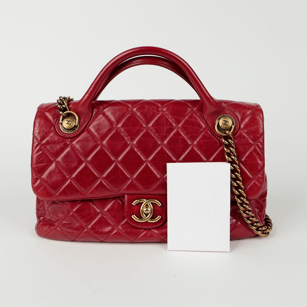 CHANEL Castle Lock Tote Shoulder Bag A67801