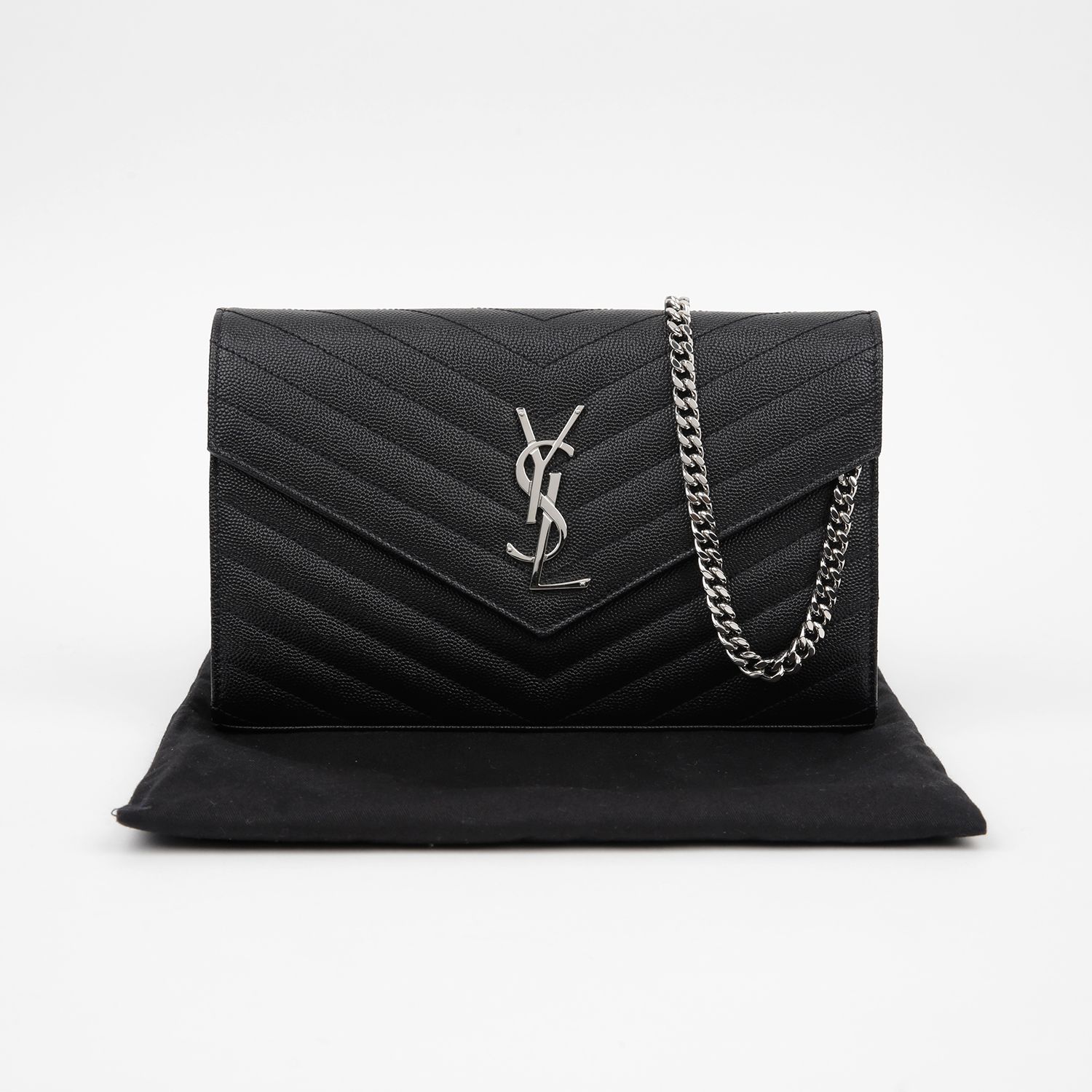 Saint Laurent Monogram Chain Wallet Crossbody - SKU 377828