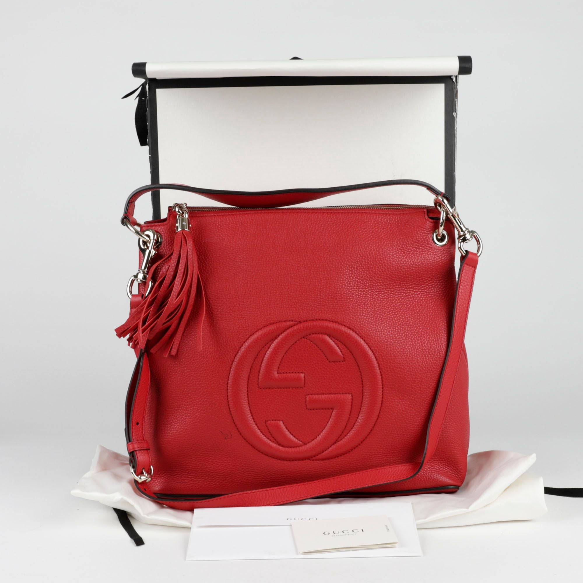 Gucci Tassel Tote Shoulder Bag 408825