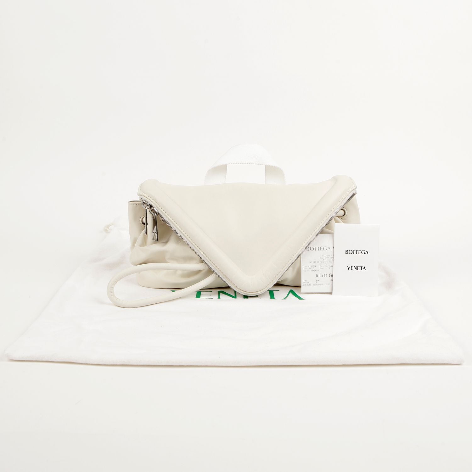 Bottega Veneta White Leather Bike Belt Bag 659419